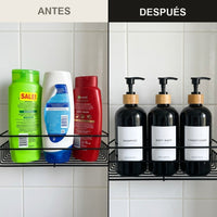 Antes y despues: los envases del super frente a los tres frascos iguales